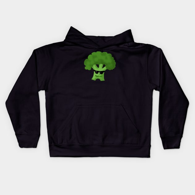 Cool broccoli Kids Hoodie by WordsGames